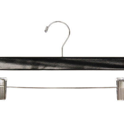 14" Pant/Skirt w/ Chrome Hooks and Bar w/ Clips - Black Colour w/Chrome hook