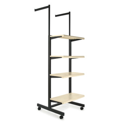 Frame w/ 4-24" Shelves and 2-16" Arms; 1" x 2" Rectangular Tubing
