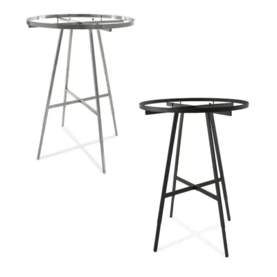 42" DIA. ROUND FOLDING GARMENT RACK WITH RECTANGULAR TUBING HANGRAIL