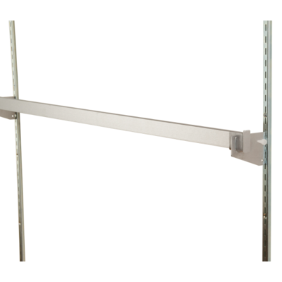 Rectangular Tubing Hangrail with 1/2'' Bracket for 1/2'' Slot, 1''OC Wall Standard