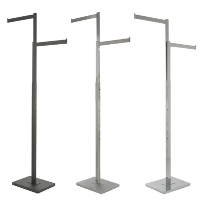 2-Way Garment Rack - 2 Straight Arms - Rectangular Tubing