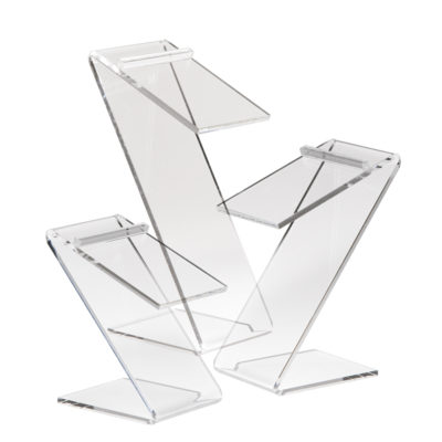 Set of 3 Beveled Edge Z-Shaped Shoe Risers
