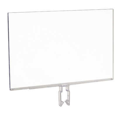 11"W x 7"H Polycarbonate Sign Holder w/ All-Purpose Clamp