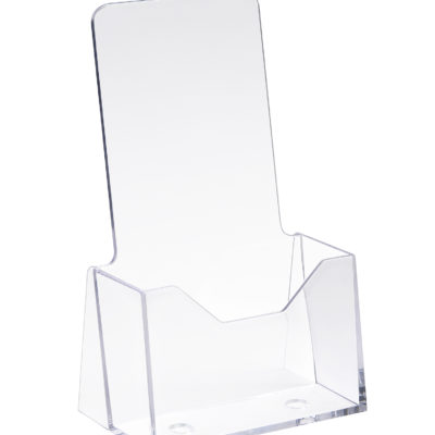 4"W x 9"H Injection Molded Styrene Literature Holder
