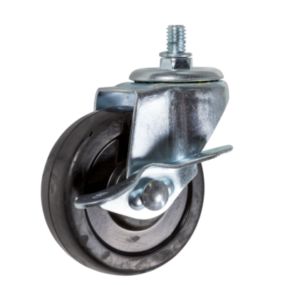 3" Industrial Bearing Caster, 3/8" -16 Threading with Lock