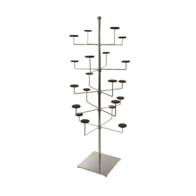 Rotating Revolving Millinery Tree with Square Base