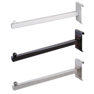 12" Slatwall Faceout, 3/4" Square Tubing, with Ball End