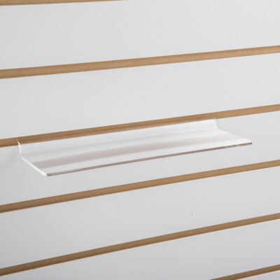 10''L x 3''W Injection Molded Acrylic Shoe Shelf for Slatwall