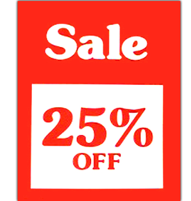 22" x 28", Sale 25% OFF Display Cards
