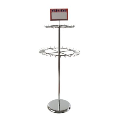 2-Tier Revolving Belt Rack with Round Tubing