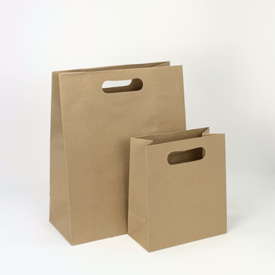 Kraft Paper Bag with Die Cut Handles