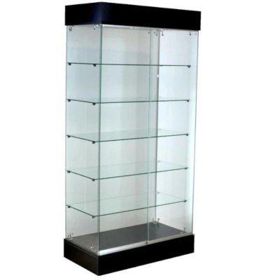 35''W Tall Frameless Glass Display