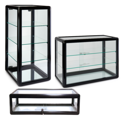 Black Aluminum Counter Top Showcase