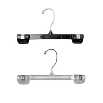 10'' Pant/Skirt Hanger with Push Clips & Swivel Hook