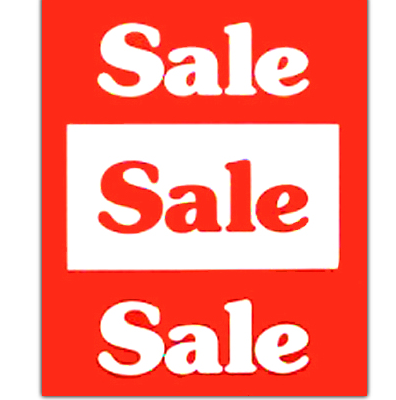 22" x 28", Sale Sale Sale Display Card