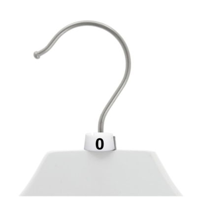 White Numerical Hanger Size Markers - Pack Of 25