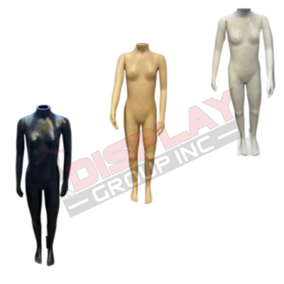 Female Child, Age 7-12, Straight Standing Brazilian Mannequin