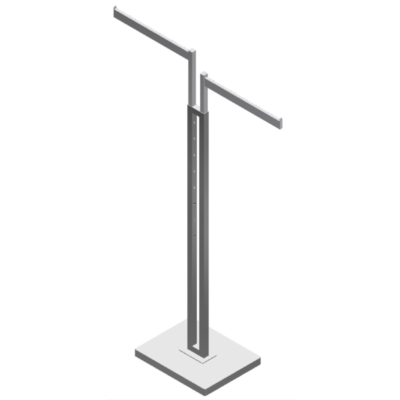 2-Way Garment Rack – 2 Straight Arms – Rectangular Tubing