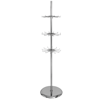 3-Tier Revolving Belt Rack with Round Tubing