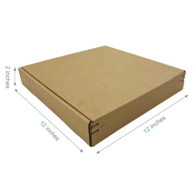 12" x 12" x 2" - Durable Kraft Literature Corrugated Paper Mailer Boxes with Self-Seal Tape  - Pack of 40