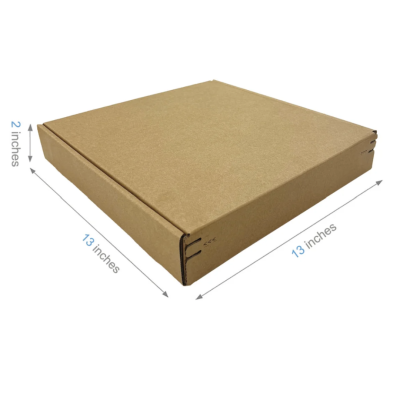 13" x 13" x 2" - Durable Kraft Literature Corrugated Paper Mailer Boxes with Self-Seal Tape  - Pack of 40