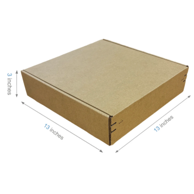 13" x 13" x 3" - Durable Kraft Literature Corrugated Paper Mailer Boxes with Self-Seal Tape  - Pack of 40
