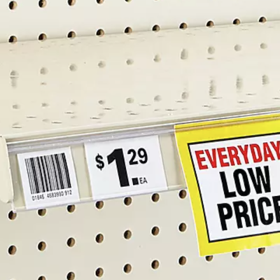 Clear Plastic Price Tag Holder for 48'' Wide Gondola