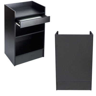 Economical 2FT Cash Register Stand, Black (18'' Deep)