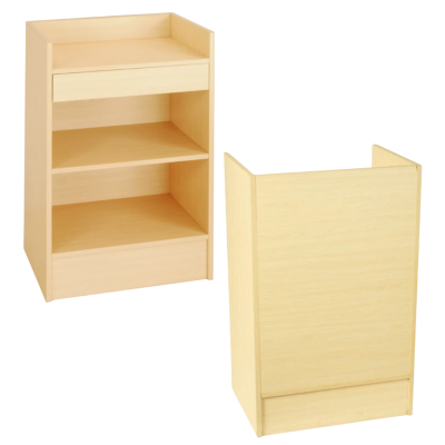 Economical 2FT Cash Register Stand, Maple (18'' Deep)