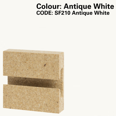 Melamine Slatwall Panel - 4' x 8' Horizontal, Wall Mounted, WITHOUT Aluminum Inserts - Antique White