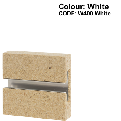 Melamine Slatwall Panel - 4' x 8' Horizontal, Wall Mounted, WITH Aluminum Inserts - White