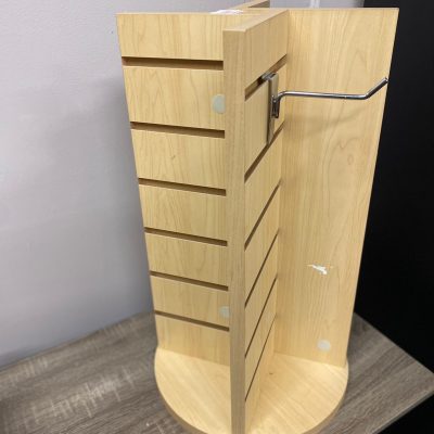 SLATWALL, TABLETOP COUNTER DISPLAY, 4 SIDED DISPLAY, MAPLE